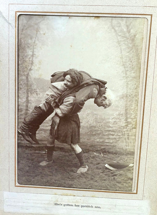 A Remarkable 1884 Scottish Album of Cabinet Card Photography by J. Dryburgh; Character Photographs from the Great National Drama of Rob Roy or Auld Langsyne