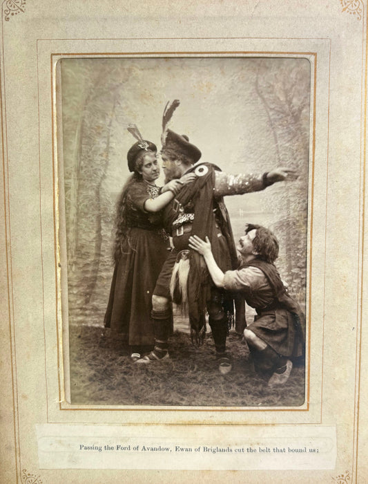 A Remarkable 1884 Scottish Album of Cabinet Card Photography by J. Dryburgh; Character Photographs from the Great National Drama of Rob Roy or Auld Langsyne