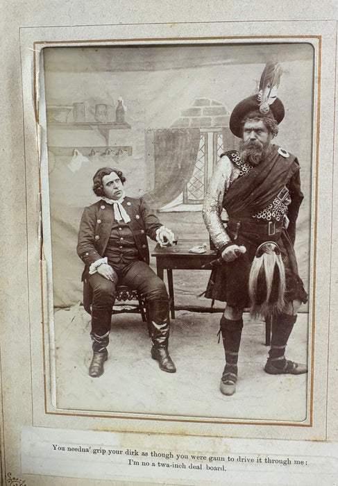 A Remarkable 1884 Scottish Album of Cabinet Card Photography by J. Dryburgh; Character Photographs from the Great National Drama of Rob Roy or Auld Langsyne