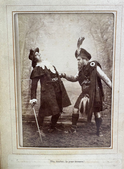 A Remarkable 1884 Scottish Album of Cabinet Card Photography by J. Dryburgh; Character Photographs from the Great National Drama of Rob Roy or Auld Langsyne