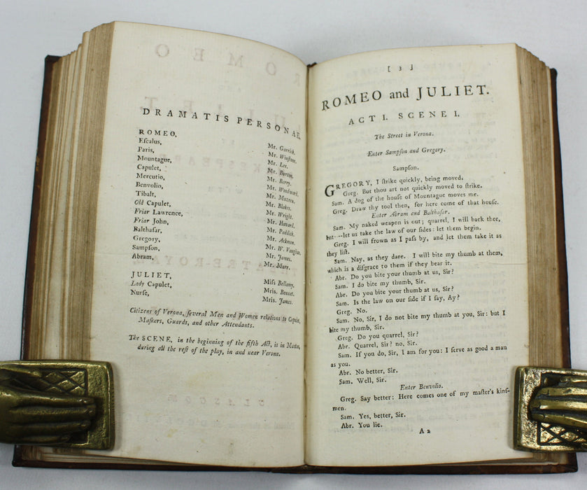 A Sammelband of 5 Shakespeare Plays, 1750s; King Lear; Hamlet; Julius Caesar; Romeo and Juliet; & Othello.