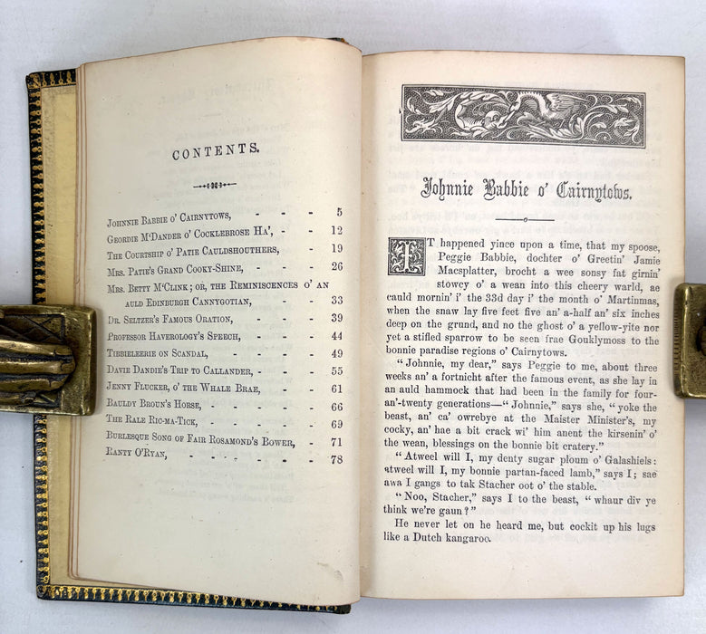A Sammelband of ‘Scotch Stories’, by James Smith. Author inscribed Presentation Copy with Manuscript Verse, 1875