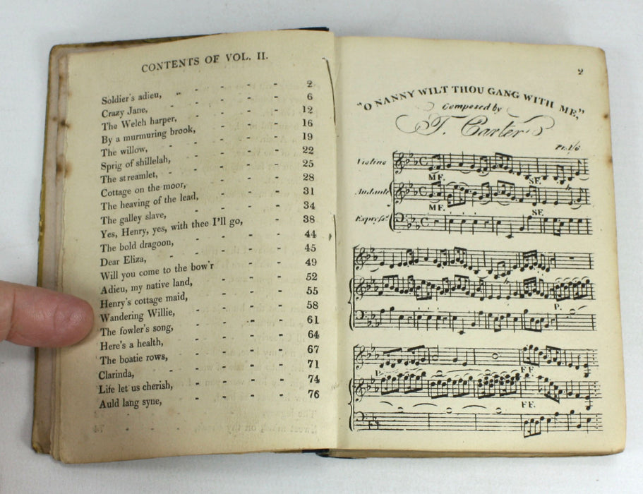 A Selection of Scots, English and Irish Songs with Accompaniments for the Piano-Forte. Pocket Book c. 1821.