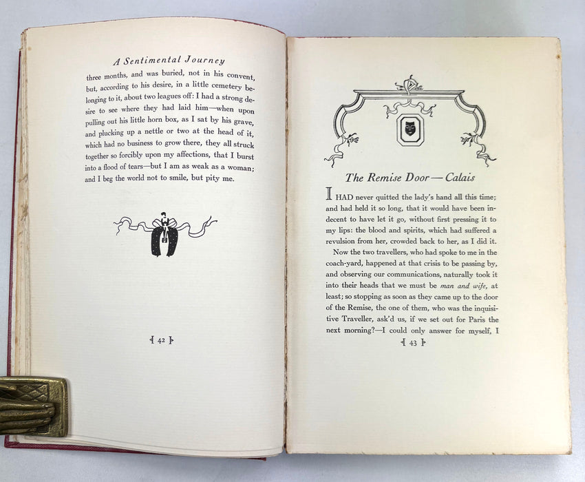 A Sentimental Journey through France and Italy, Laurence Sterne, John Lane The Bodley Head, 1929