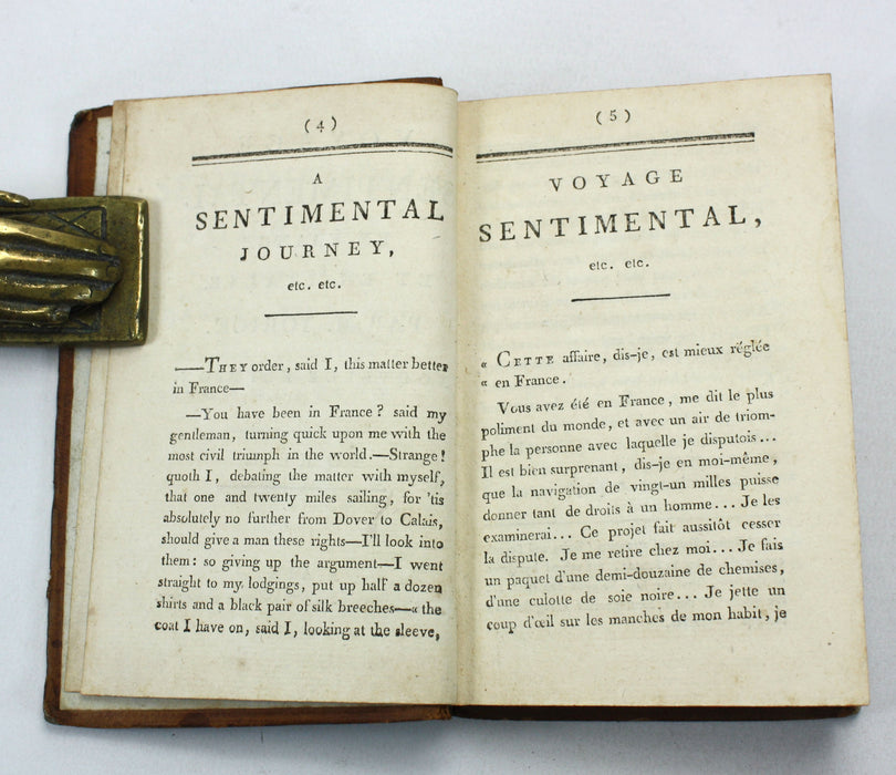 A Sentimental Journey through France and Italy, Voyage Sentimental en France et en Italie, Mr. Yorick, 1796, Dual language edition, Laurence Stern