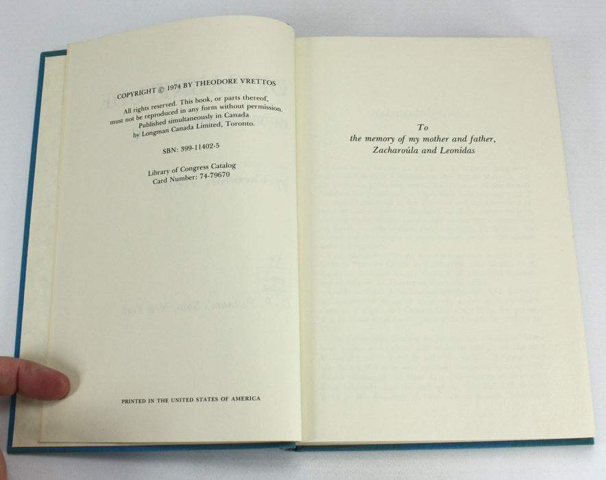 A Shadow of Magnitude; The Acquisition of the Elgin Marbles, Theodore Vrettos, 1974, William St Clair signed copy