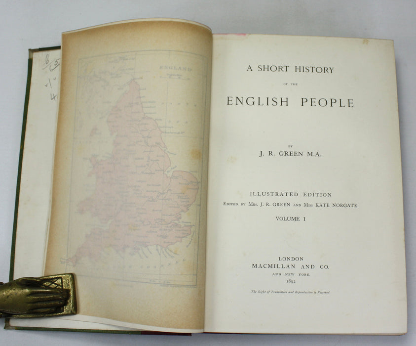 A Short History of the English People, J.R. Green, Illustrated Edition, 1892-1894