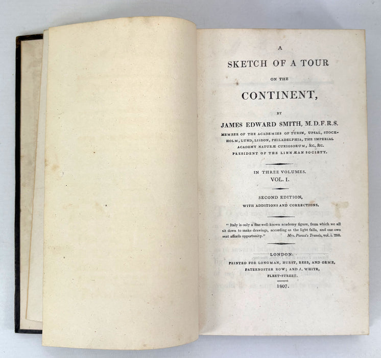 A Sketch of a Tour on the Continent, by James Edward Smith, 1807