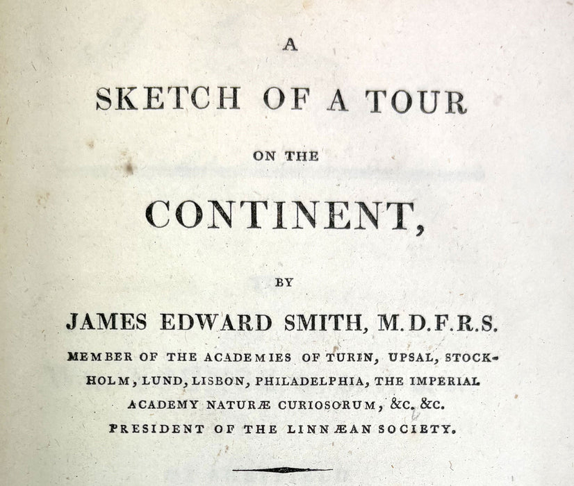 A Sketch of a Tour on the Continent, by James Edward Smith, 1807