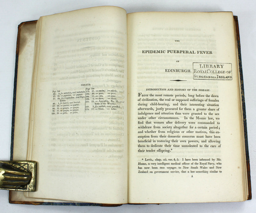 A Treatise on the Epidemic Puerperal Fever as it Prevailed in Edinburgh in 1821-22, William Campbell M.D., and Dr. Gordon, 1822