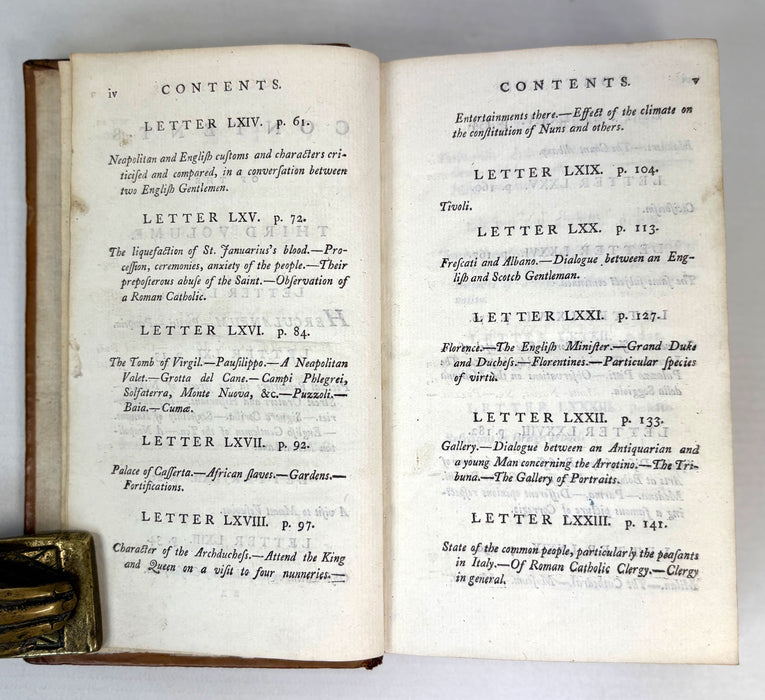 A View of Society and Manners in Italy, by John Moore, Dublin, 1781