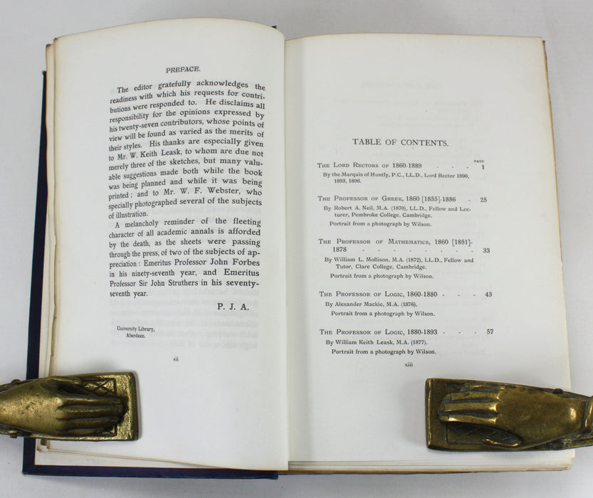 Aberdeen University; Aurora Borealis Academica; Aberdeen University Appreciations 1860-1889. Published 1899.