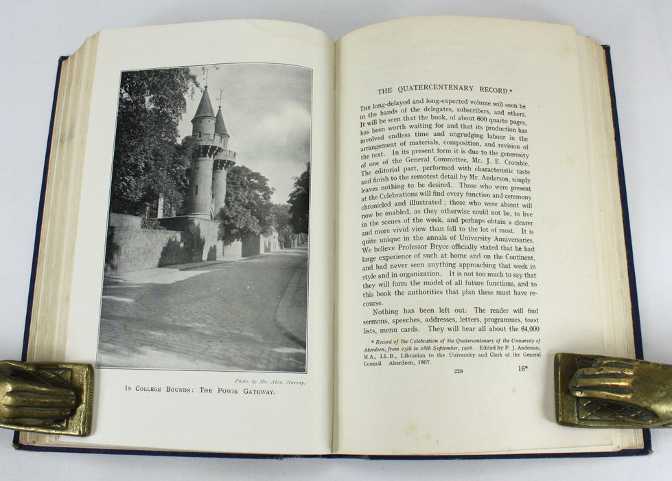 Aberdeen University; Interamna Borealis; being Memories and Portraits from an old University Town between the Don and the Dee, W. Keith Leask, 1917, G Copy