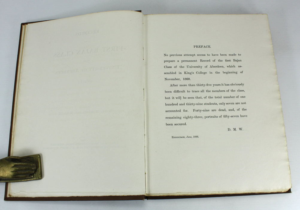 Aberdeen University; Records of the First Bajan Class of the University of Aberdeen 1860-61, David M. Westland, 1896