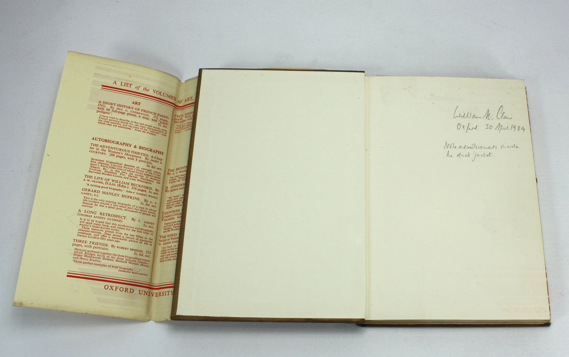 After Shelley; The Letters of Thomas Jefferson Hogg to Jane Williams, Sylva Norman, 1938