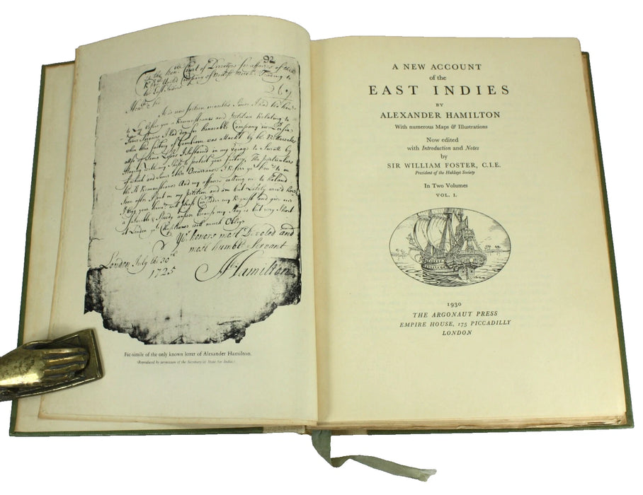 A New Account of the East Indies, by Alexander Hamilton, The Argonaut Press, 1930, Limited edition 2 Volume set