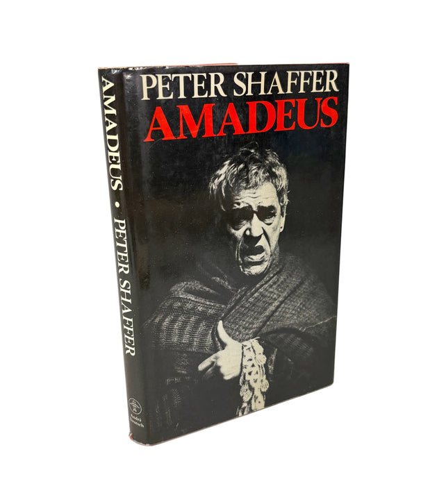 Amadeus, by Peter Shaffer. 1980 first edition. From the library of Theatre Director, Alan Strachan.