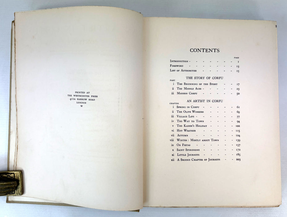 An Artist in Corfu, Written and Pictured by Sophie Atkinson, Herbert & Daniel, 1911