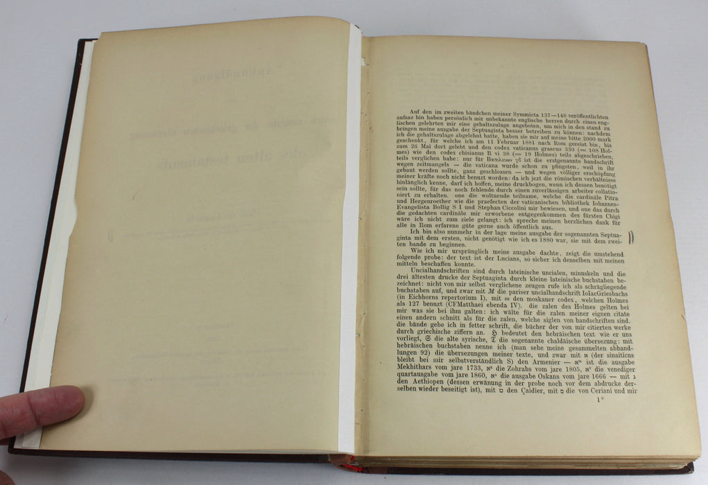 Ankundigung einer Neuen Ausgabe der Griechischen Ubersezung des Alten Testaments (Septuagint), Paul de Lagarde, 1882