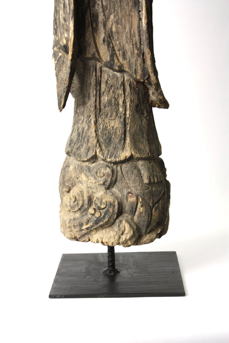 Antique wooden Guanyin Statue, 104cm high