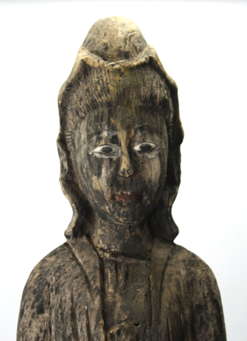 Antique wooden Guanyin Statue, 104cm high