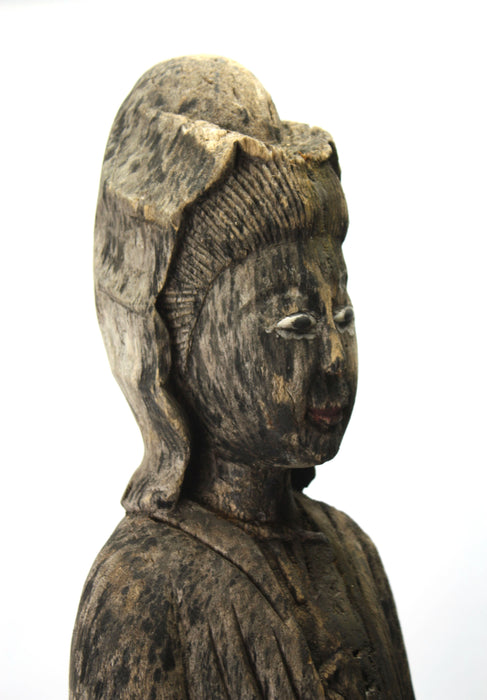 Antique wooden Guanyin Statue, 104cm high