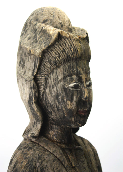 Antique wooden Guanyin Statue, 104cm high