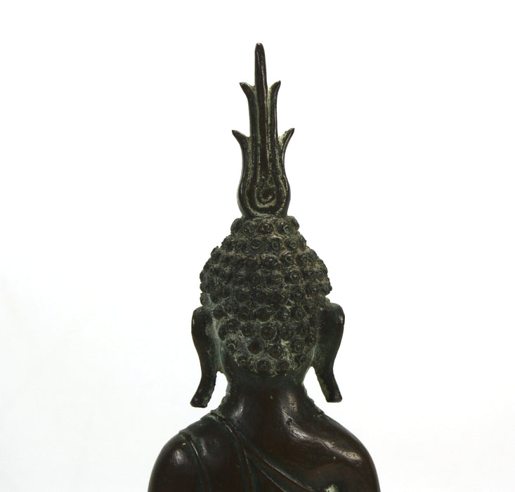 Antique North East Thailand / Laos seated bronze Buddha, c. 1800. Bronze, 22.8cm high