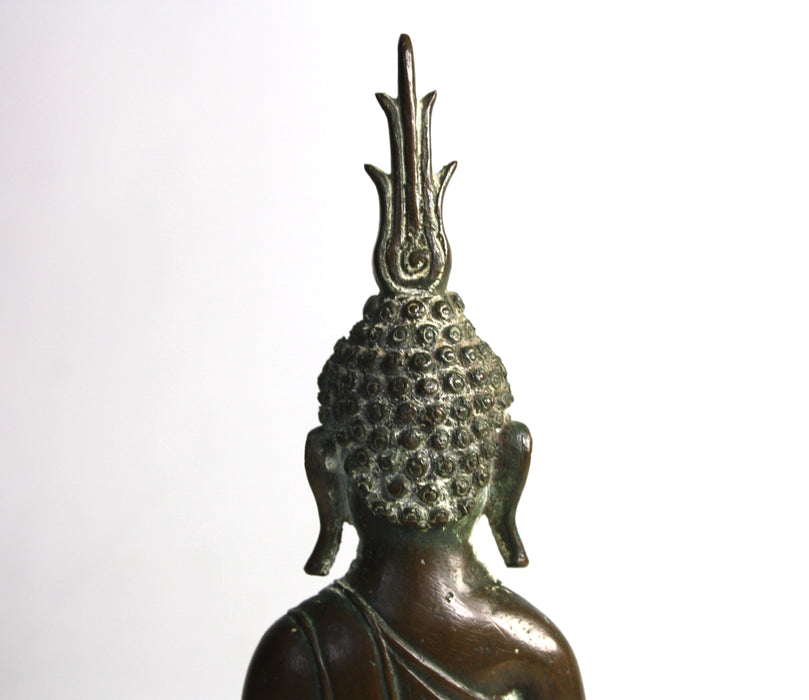 Antique North East Thailand / Laos seated bronze Buddha, c. 1800. Bronze, 22.8cm high