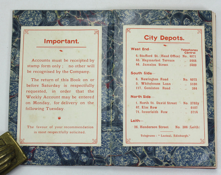 An unusual collection of 6 Vintage Household Provisions accounts books, Edinburgh, 1852-1911