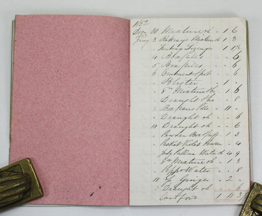An unusual collection of 6 Vintage Household Provisions accounts books, Edinburgh, 1852-1911