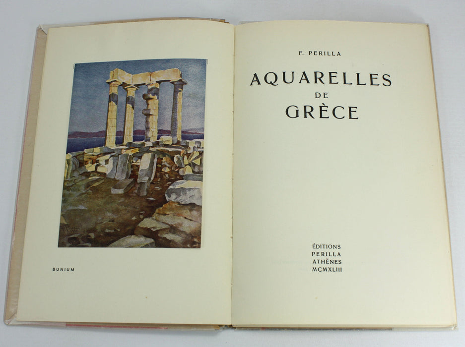Aquarelles de Grece, F. Perilla, Editions Perilla Athenes, 1943