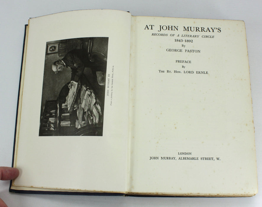 At John Murray's; Records of a Literary Circle 1843-1892, George Paston, 1932