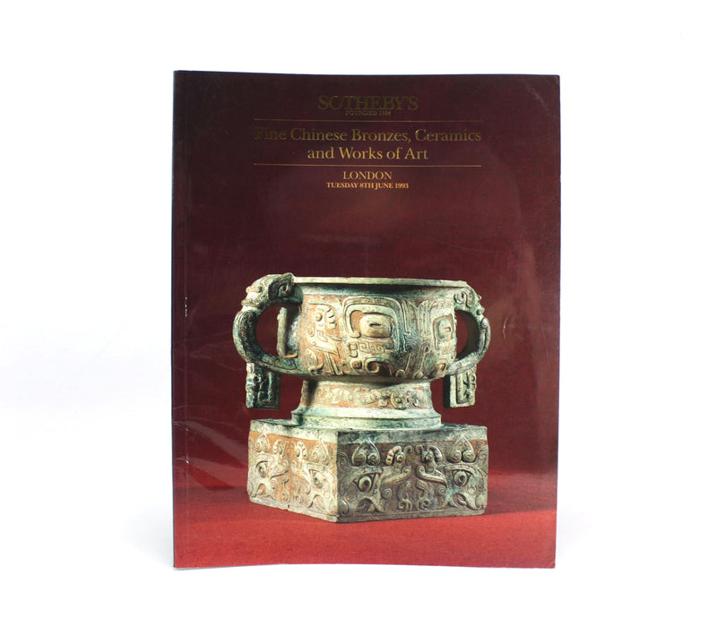 Sotheby's, London; Fine Chinese Bronzes, Ceramics and Works of Art, Tuesday 8th June 1993