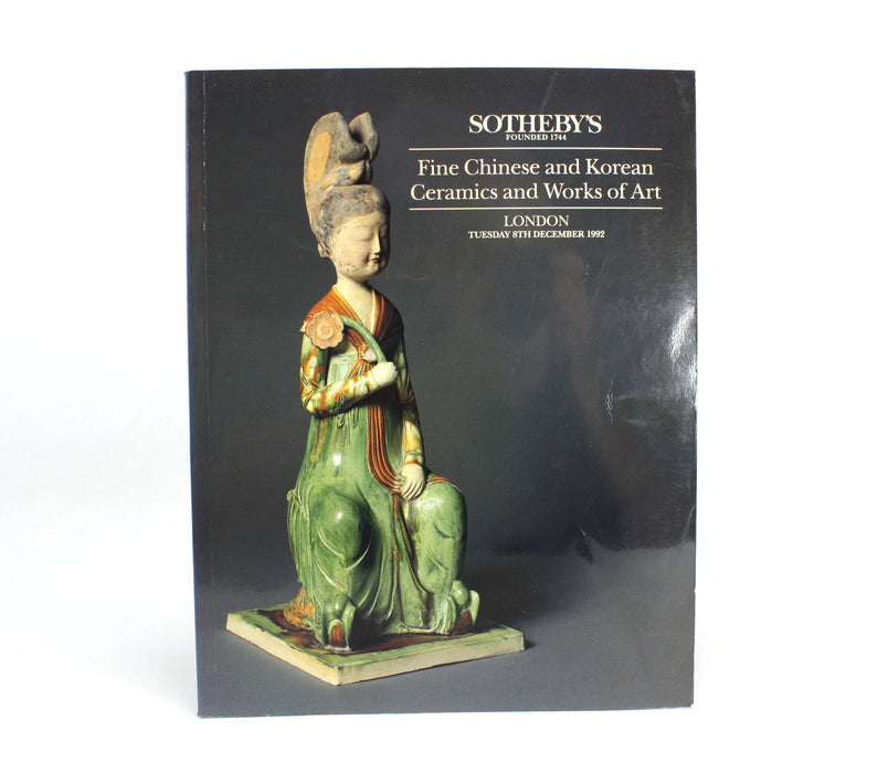 Sotheby's, London; Fine Chinese and Korean Ceramics and Works of Art, Thursday 8th December 1992