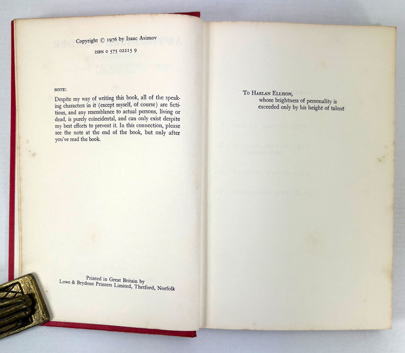 Authorised Murder, Isaac Asimov, Gollancz, 1976 first edition