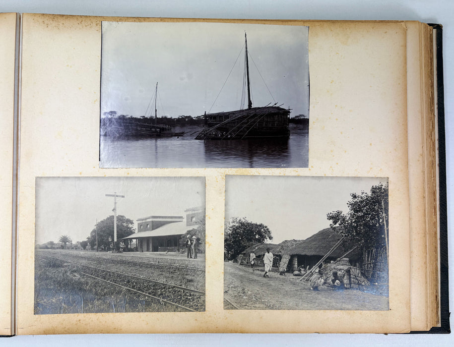 Photographic Album of Egypt and Burma, c. 1898 – With Albumen Prints of the Nile, Pyramids, Rangoon Colonial Architecture and Burmese Rural Life.