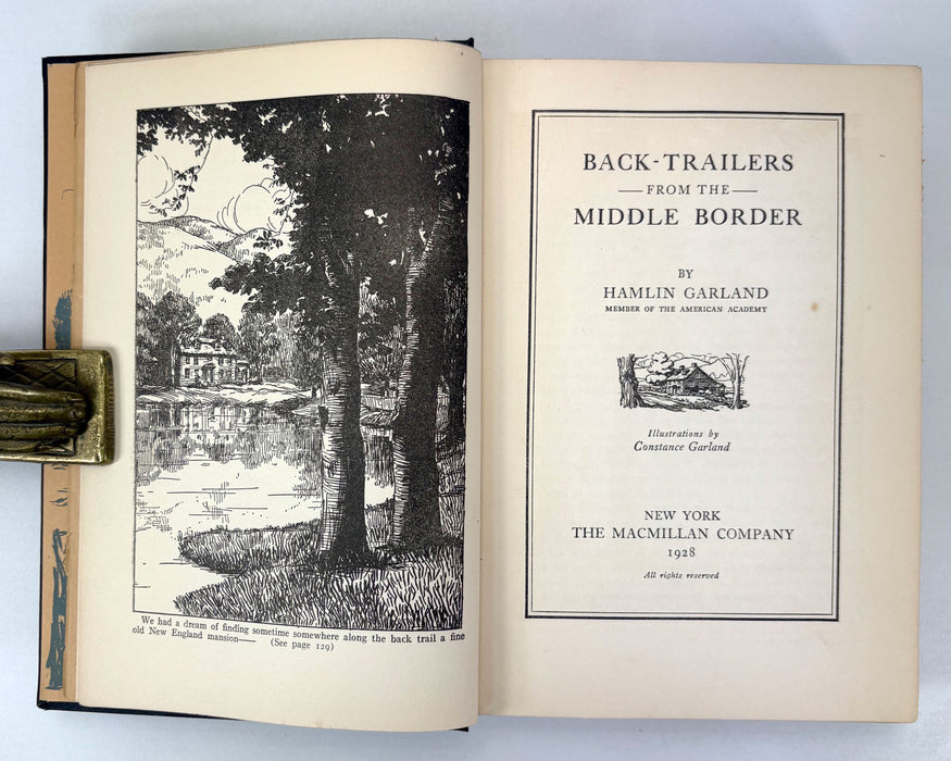 Back-Trailers from the Middle Border, Hamlin Garland, Inscribed first edition, 1928