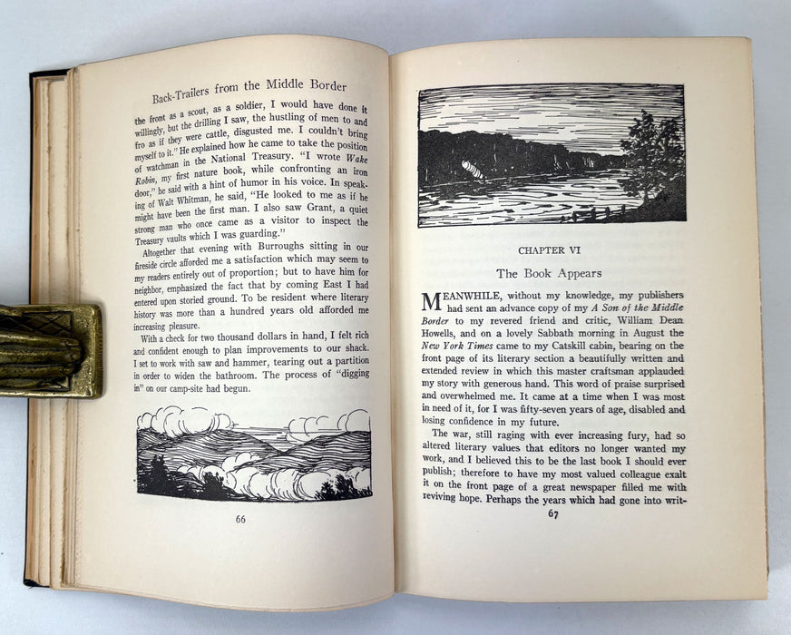Back-Trailers from the Middle Border, Hamlin Garland, Inscribed first edition, 1928