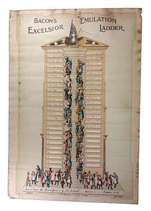 Bacon's Excelsior Emulation Ladder, St. Boniface's Girls' School, 1918, G.W. Bacon & Co,