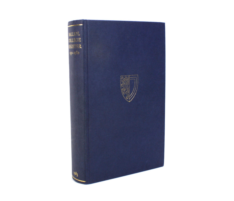 Balliol College Register, 1930-1980, Fifth edition, John Jones & Sally Viney, Private Circulation, Oxford, 1983