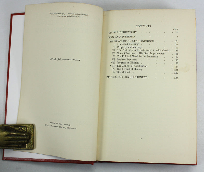 Bernard Shaw; A Collection of 3 Uniformly Rebound Works, 1931-32; Cashel Byron's Profession, Man and Superman, What I Really Wrote About the War
