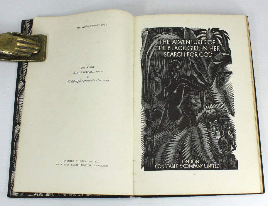 Bernard Shaw; The Adventures of the Black Girl in Her Search for God, 1st, 1932