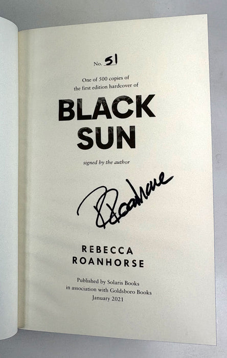 Black Sun, Rebecca Roanhorse, signed and numbered limited first edition, 2021