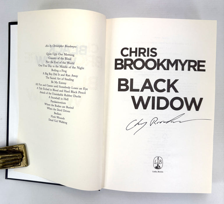 Black Widow, by Chris Brookmyre, Little Brown 2016, Signed first edition