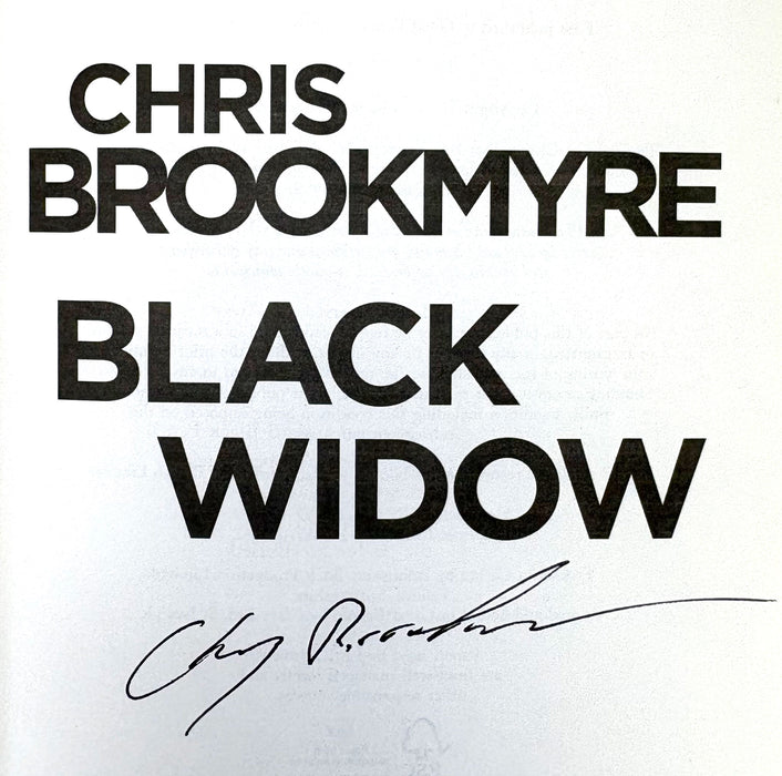 Black Widow, by Chris Brookmyre, Little Brown 2016, Signed first edition