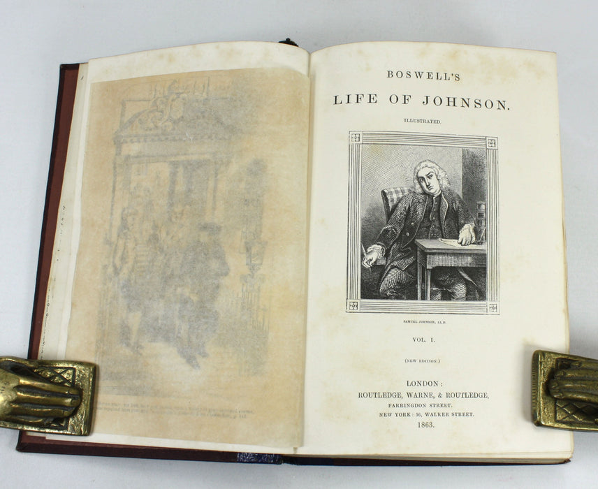 Boswell's Life of Johnson, Illustrated, 2 Volumes complete, Routledge, 1859-1863