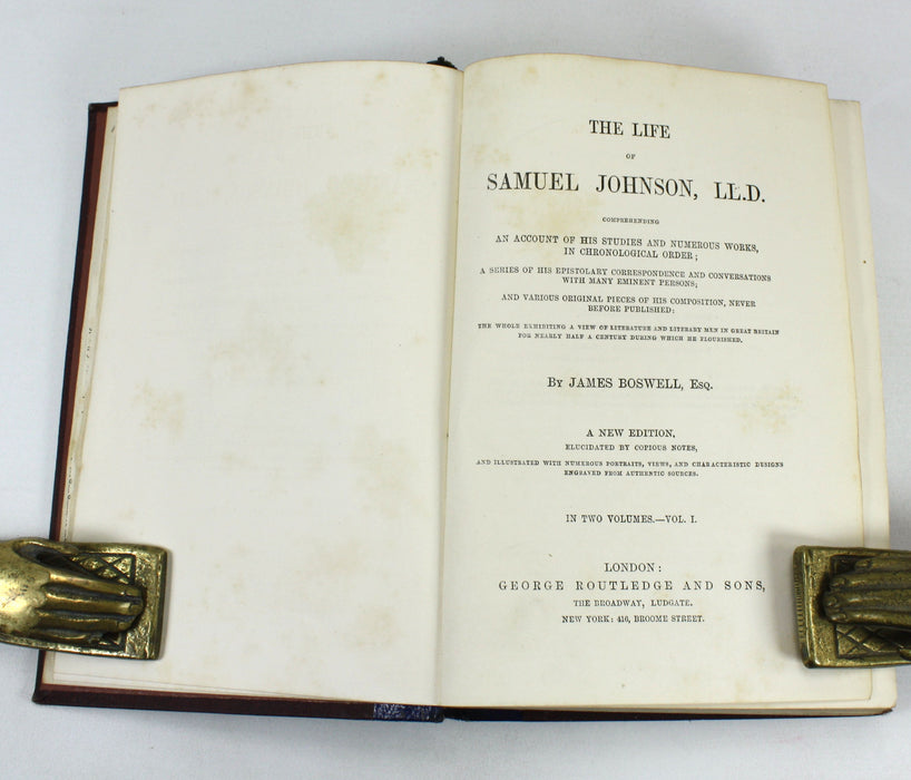 Boswell's Life of Johnson, Illustrated, 2 Volumes complete, Routledge, 1859-1863