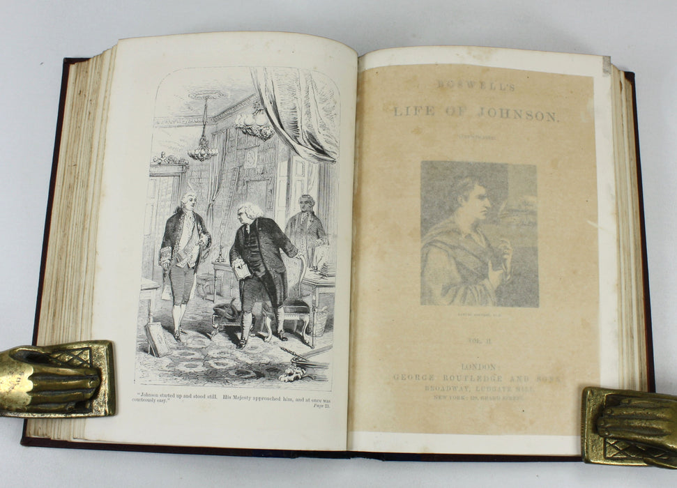 Boswell's Life of Johnson, Illustrated, 2 Volumes complete, Routledge, 1859-1863