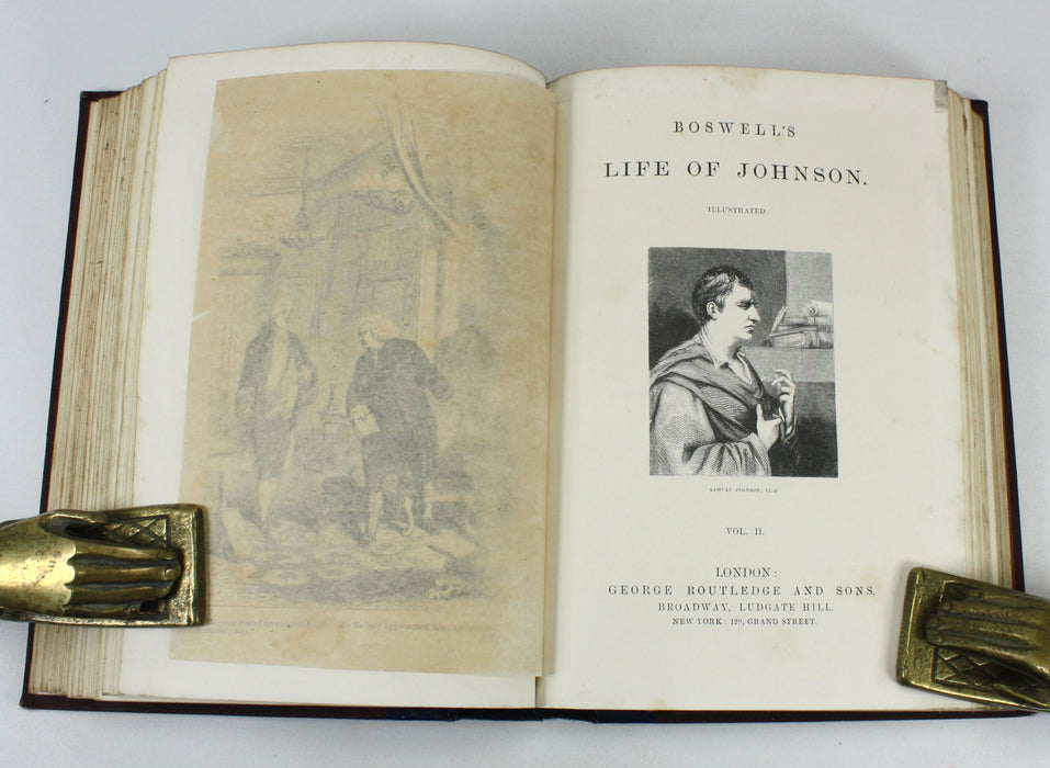 Boswell's Life of Johnson, Illustrated, 2 Volumes complete, Routledge, 1859-1863